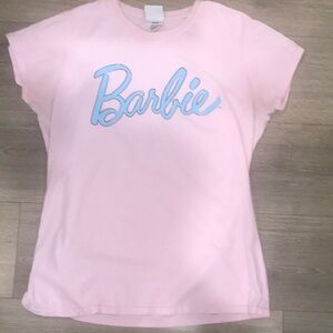 Barbie Light Pink Tee with Blue Logo